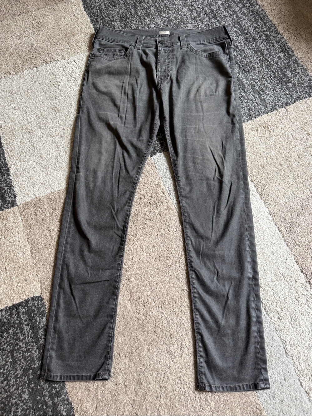 True Religion Dean Tapered Men's Gray Button Fly Jeans- Size 36